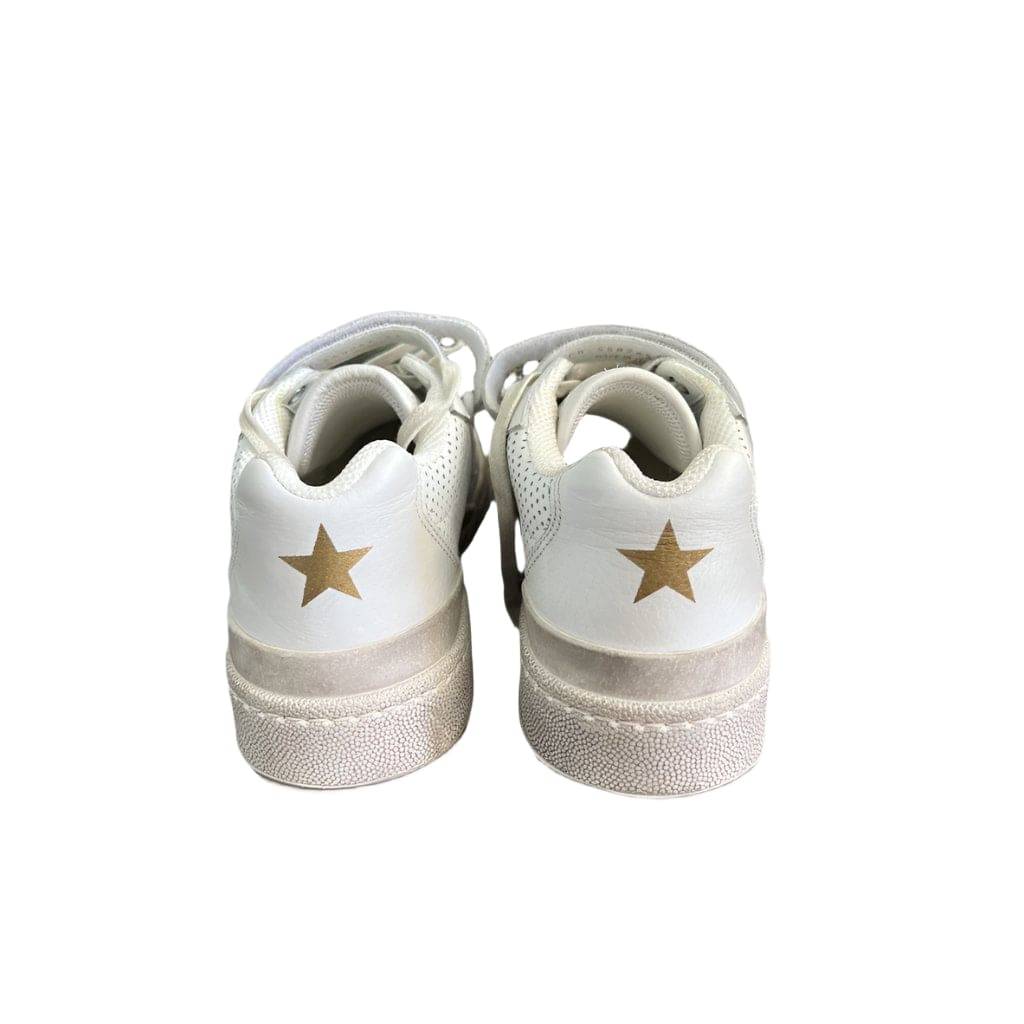 Saint Laurent Women's White Sl24 Leather Sneakers