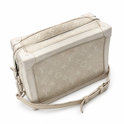 Louis Vuitton Monogram Taurillon Leather Soft Trunk Bag Gray SHW