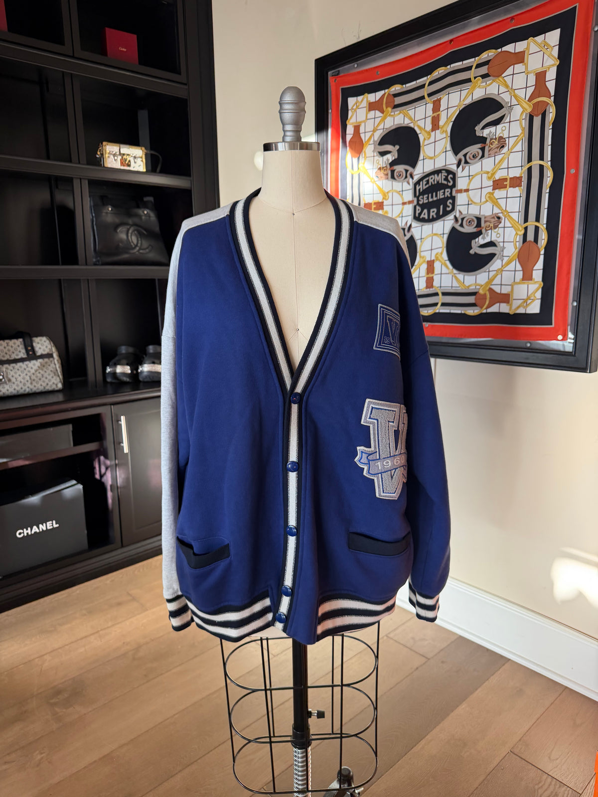 Valentino Contrast Logo Cardigan