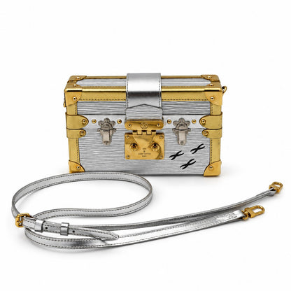Louis Vuitton Petite Malle Metallic Epi Silver Gold