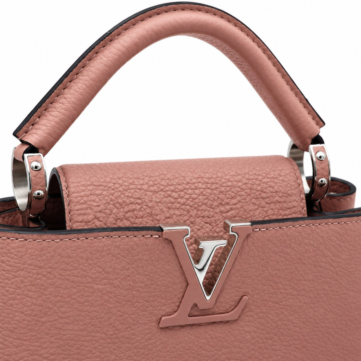 Louis Vuitton Taurillon Leather Capucines BB Bag Pink SHW