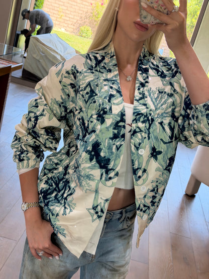 Louis Vuitton Coral Sequin Silk Jacket