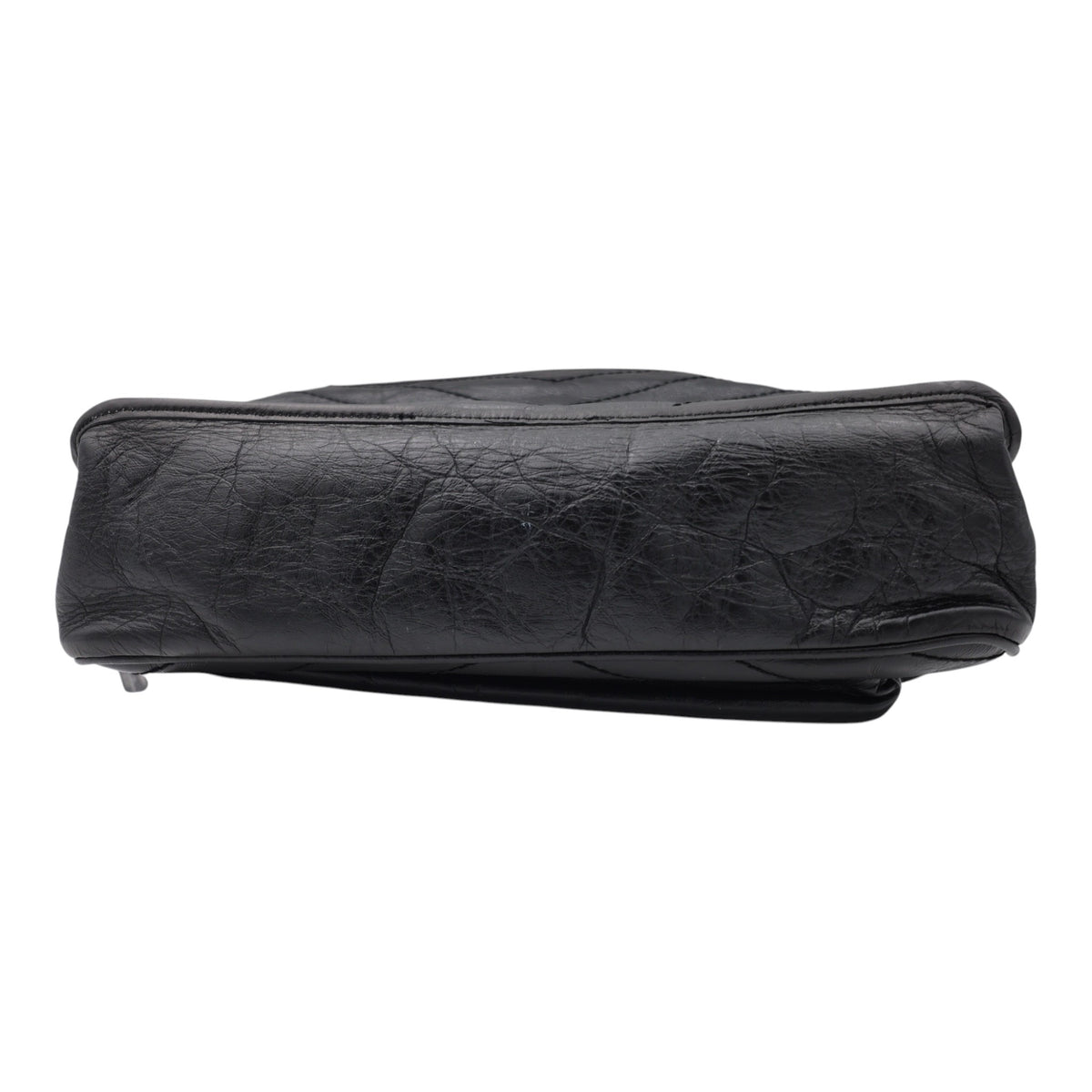 Saint Laurent Niki Crinkled Leather  Medium Shoulder Bag Black