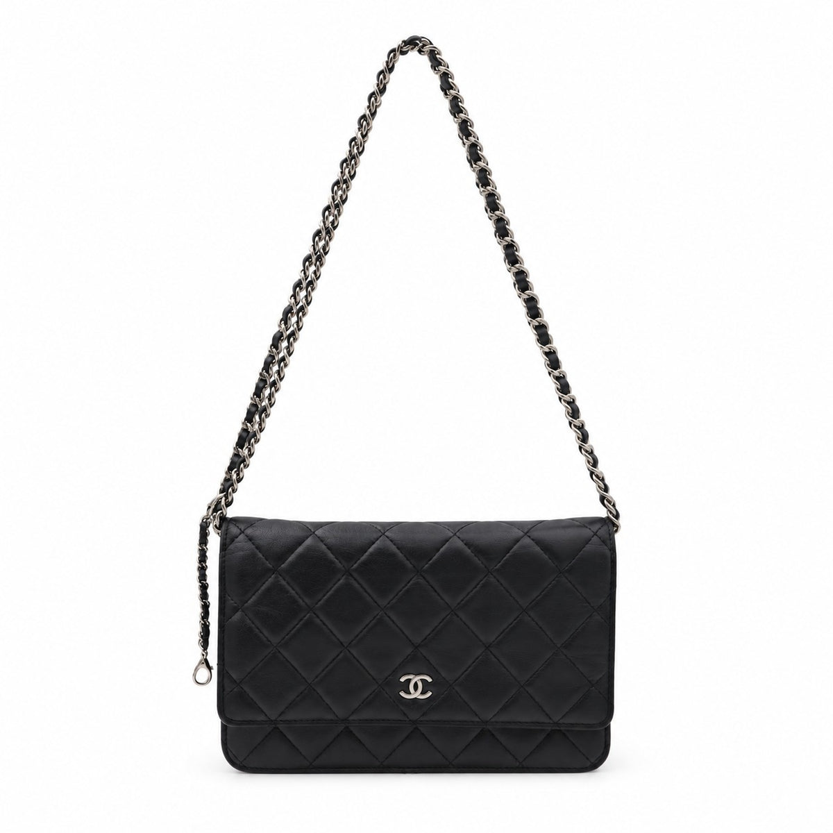 Chanel Quilted Black Flap Wallet / Small Leather Goods