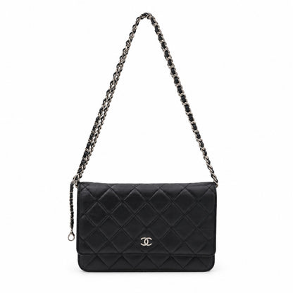 Chanel Quilted Black Flap Wallet / Small Leather Goods