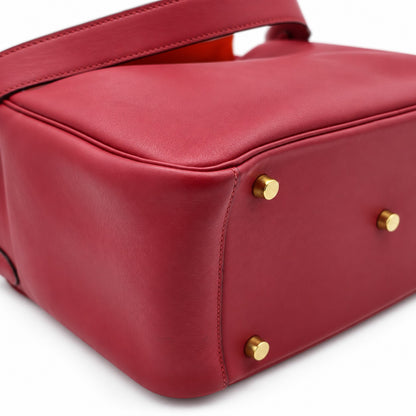 Hermès Leather Lindy 30 Bag Burgundy SHW