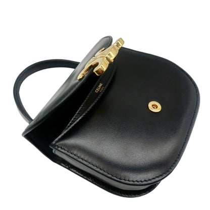 Celine Mini Besace Clea in Shiny Calfskin