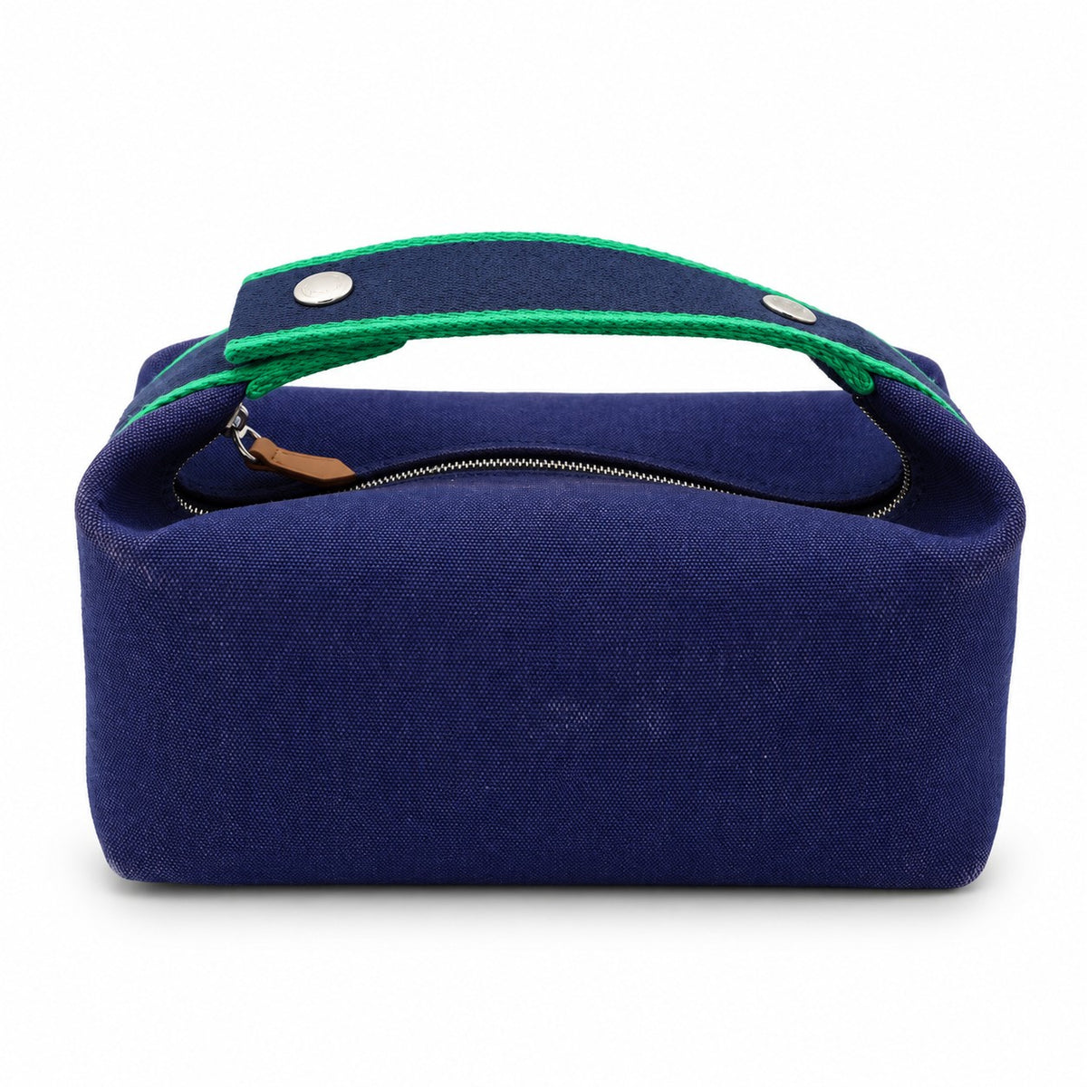 Hermès Canvas Bride-a-Brac PM Case Navy Multicolor PHW