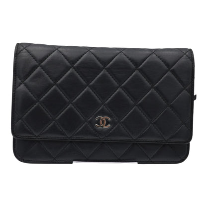 Chanel Quilted Black Flap Wallet / Small Leather Goods