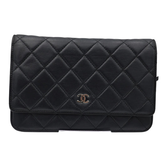 Chanel Quilted Black Flap Wallet / Small Leather Goods