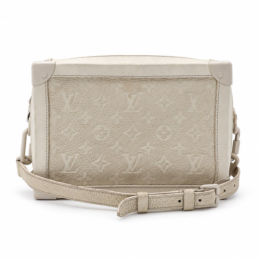 Louis Vuitton Monogram Taurillon Leather Soft Trunk Bag Gray SHW
