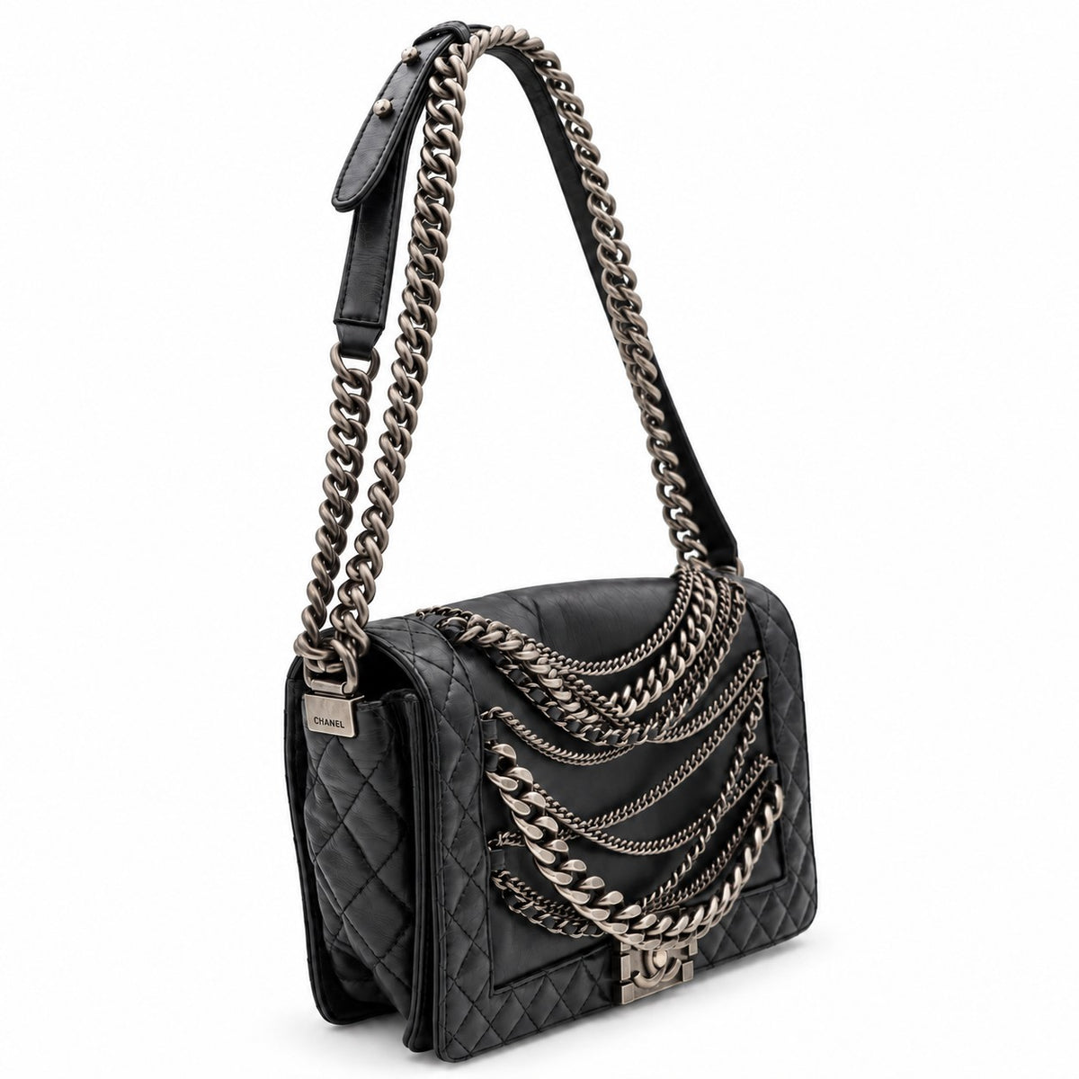 Chanel Paris Dallas Medium Lambskin Enchained Boy Flap