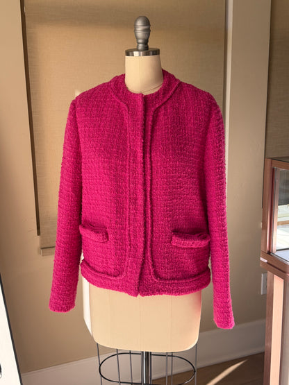 Valentino Pink Limited Bow-Pocket Tweed Jacket