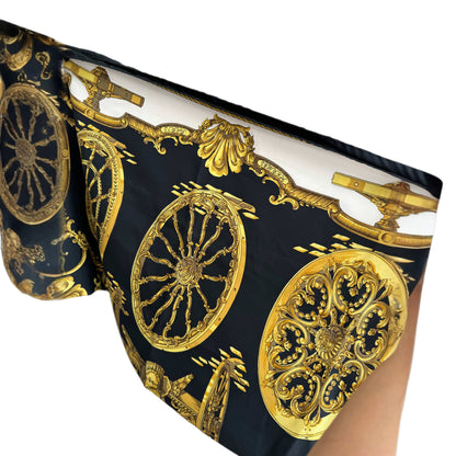 HERMES Roues de Canon Carre 90 Silk Scarf