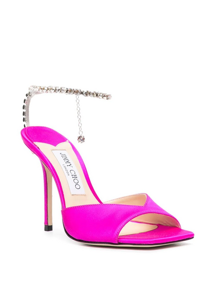 JIMMY CHOO Saeda 100MM Satin Sandal