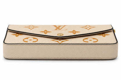 Louis Vuitton Monogram Giant Empreinte Pochette Félicie Cream/Saffron limited edition