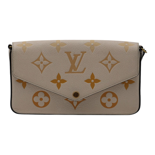 Louis Vuitton Monogram Giant Empreinte Pochette Félicie Cream/Saffron limited edition