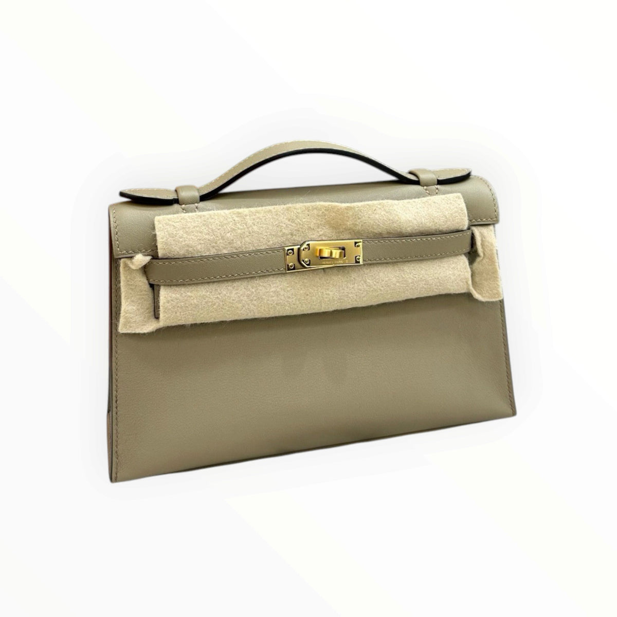 Hermès Mini Kelly I Swift Leather, Gris Meyer, Gold Hardware, W Stamp