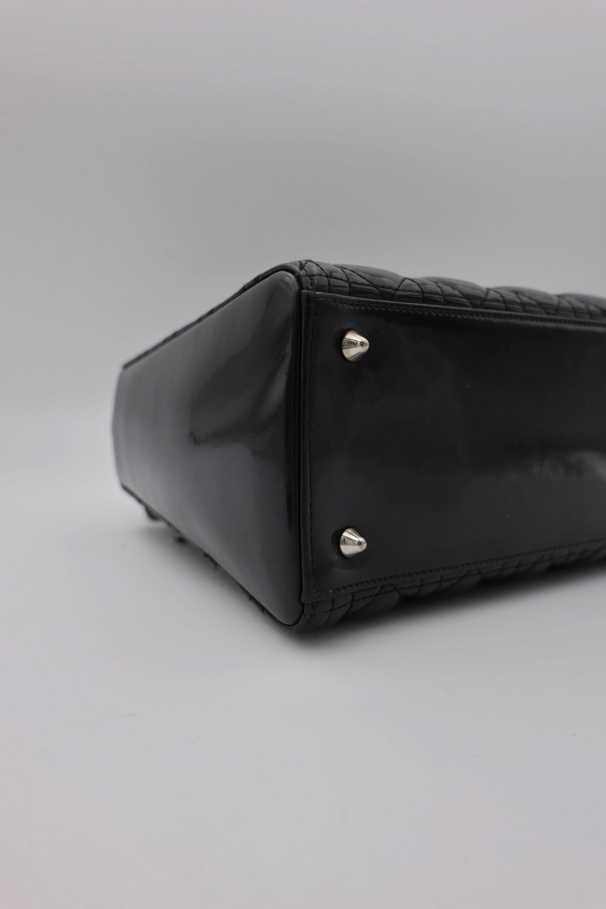 Dior Medium  Lady Dior Black Patent Leather