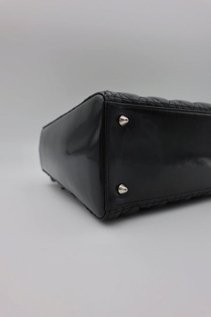 Dior Medium  Lady Dior Black Patent Leather
