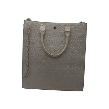 Louis Vuitton Monogram Taurillon Leather Sac Plat Tote Bag Ivory SHW