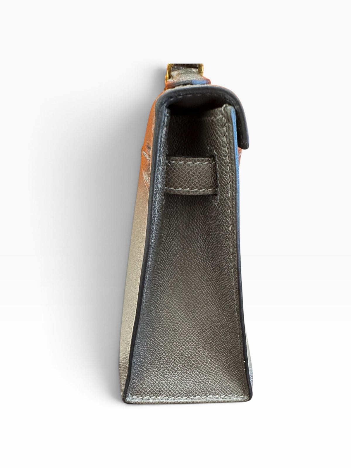 Hermès Mini Kelly in Graphite Madame Leather GHW