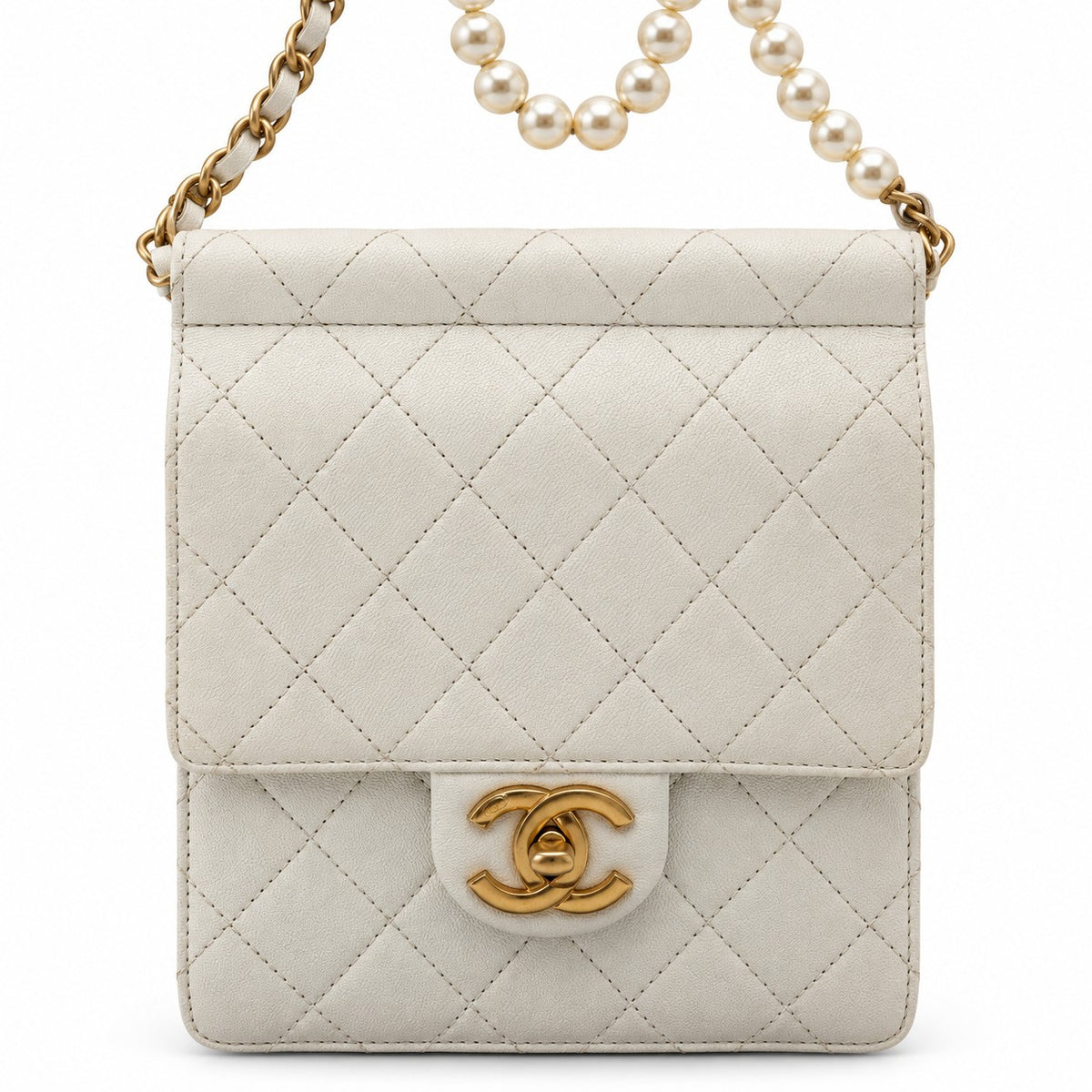 Chanel Chic Pearls Flap Bag Quilted Lambskin Small