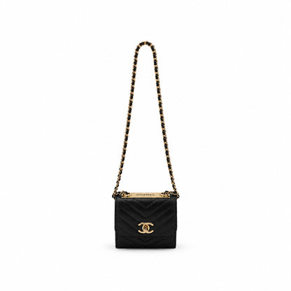 Chanel Trendy CC Clutch with Chain Chevron Lambskin Small