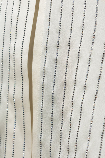 Alexander Wang Off-White Crystal Pinstripe Shirt