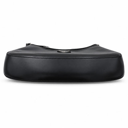 Prada Cleo Brushed Leather Shoulder Bag Black