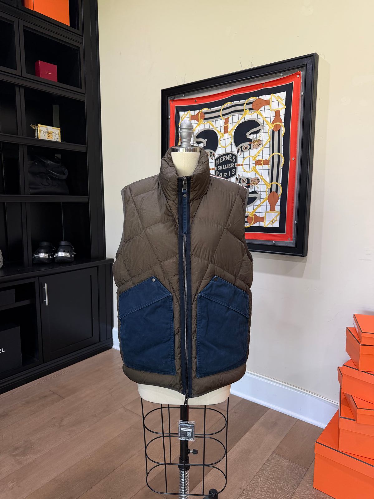 Moncler Zem Color-Block Pocket Puffer Vest