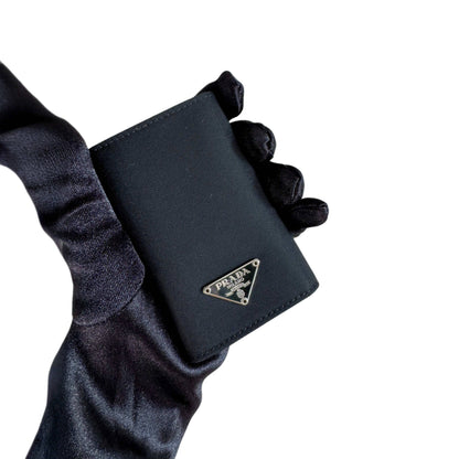 PRADA Logo Plate Nylon 6 Ring Key Case