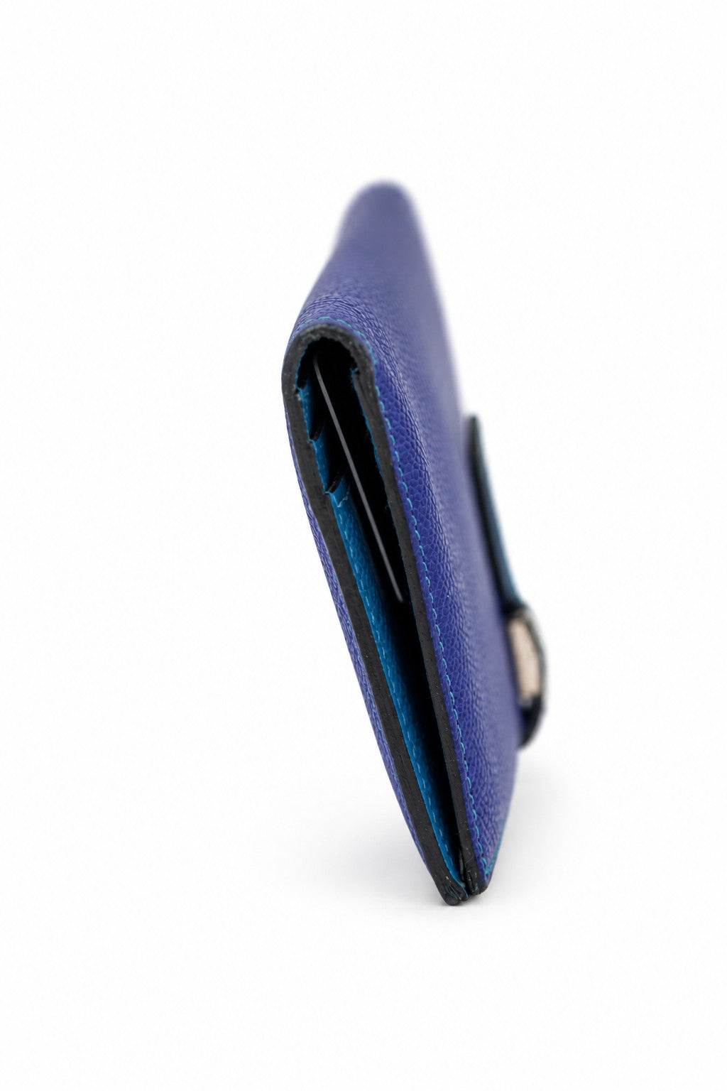 Hermès Epsom Bicolor Bearn Wallet Bleu Electrique Mykonos