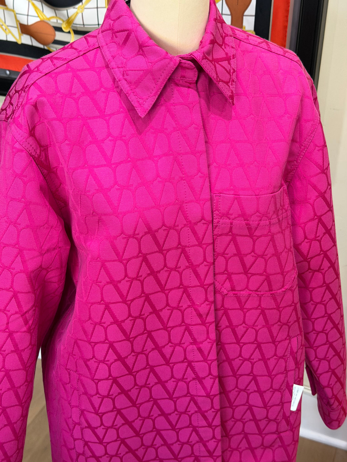 Valentino Pink Limited Bow-Pocket Tweed Jacket