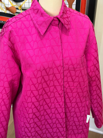 Valentino Pink Limited Bow-Pocket Tweed Jacket
