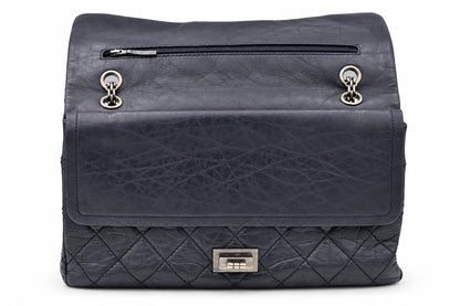 Chanel Quilted Leather Reissue 227 Double Flap Navy SHW
