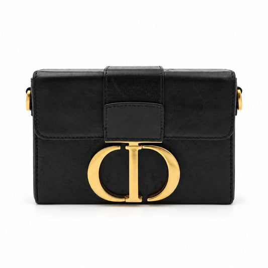 Dior Box Calfskin 30 Montaigne Box Bag Black GHW