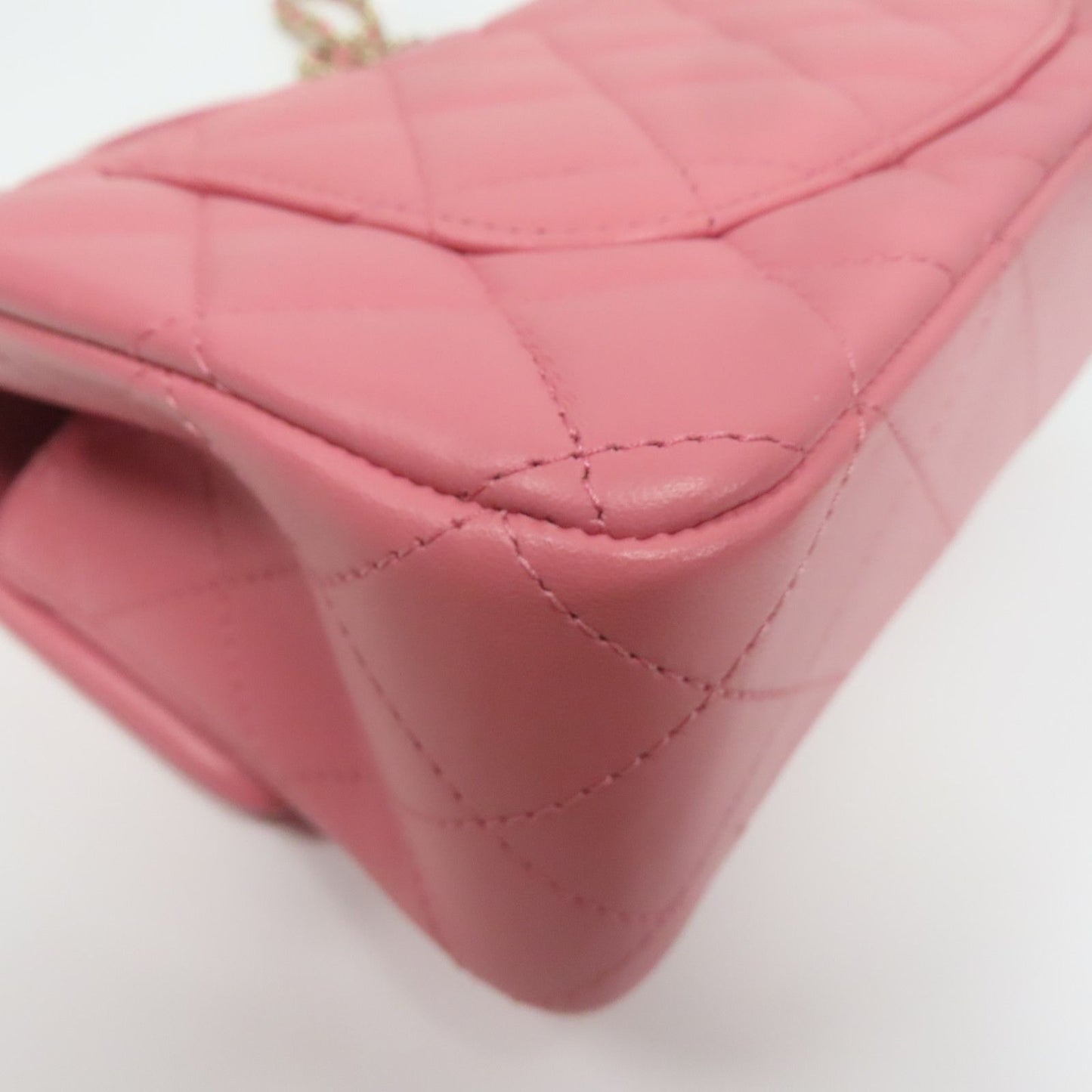 Chanel Rectangular Mini Top Handle Flap Bag Pink