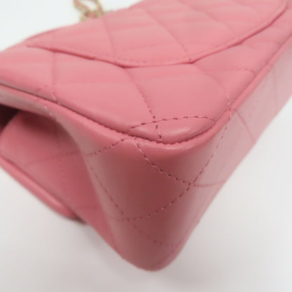 Chanel Rectangular Mini Top Handle Flap Bag Pink