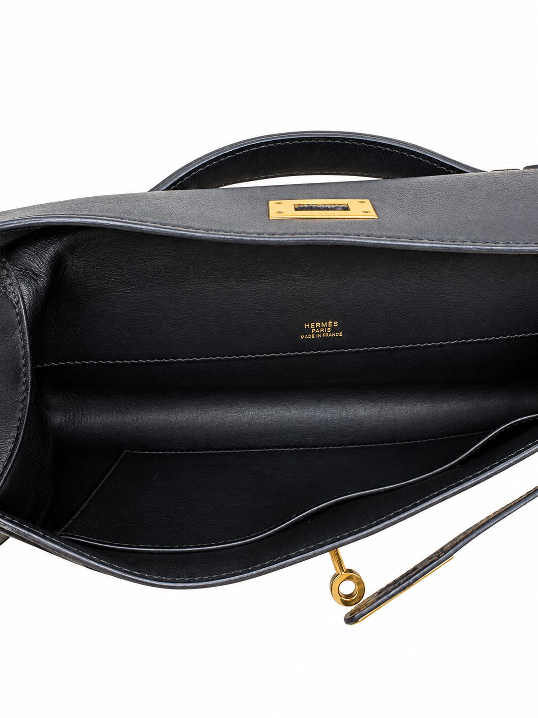 Hermès Kelly Cut Swift Leather, Black, Gold Hardware, X Stamp
