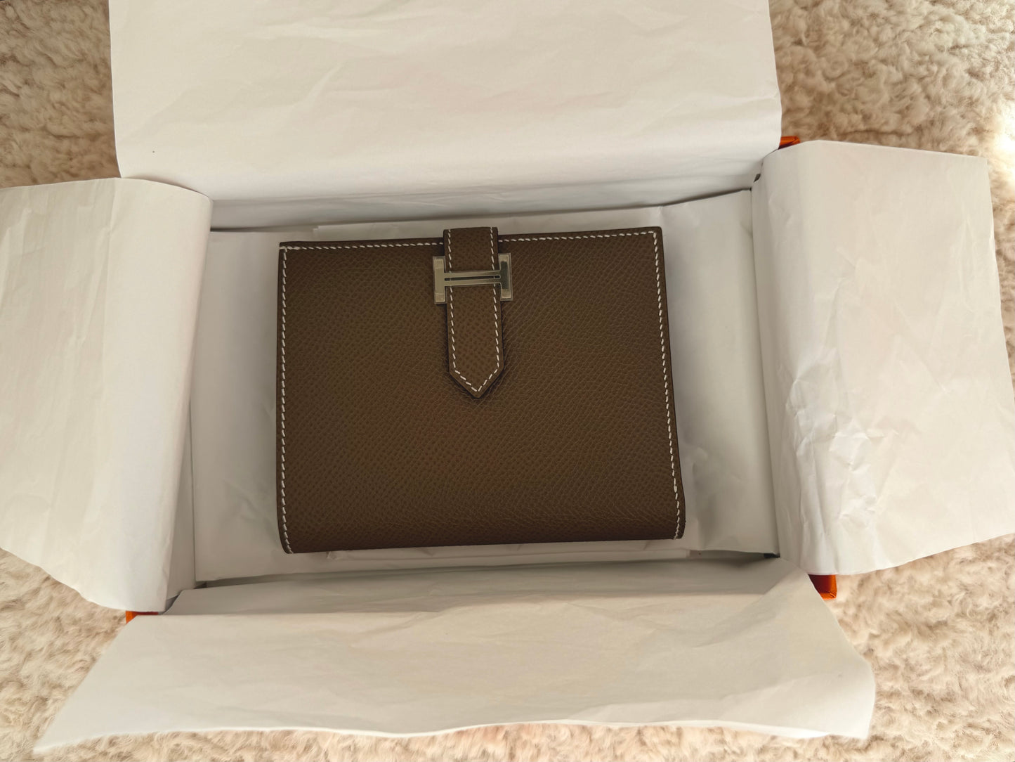 HERMES Epsom Bearn Card Holder Wallet