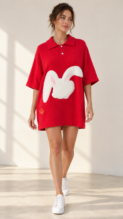 Dior Lunar New Year Rabbit Embroidered Polo