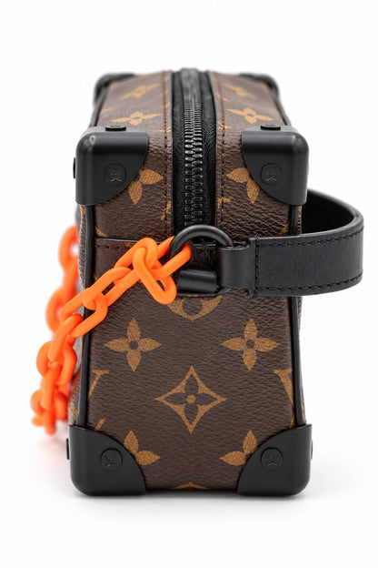 Louis Vuitton x Virgil Abloh Monogram Solar Ray Mini Soft Trunk Orange Chain Bag