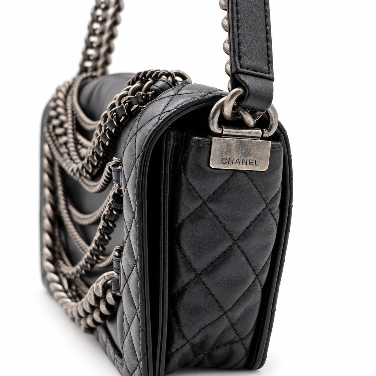 Chanel Paris Dallas Medium Lambskin Enchained Boy Flap