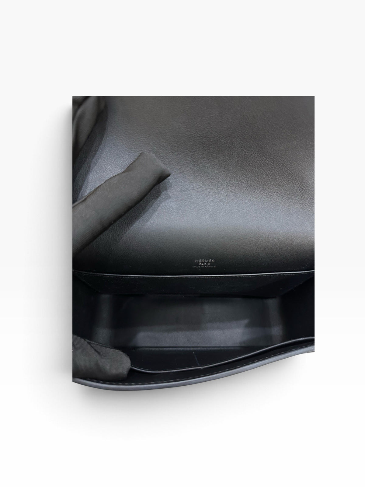 Hermès Geta in Noir Chèvre Leather PHW
