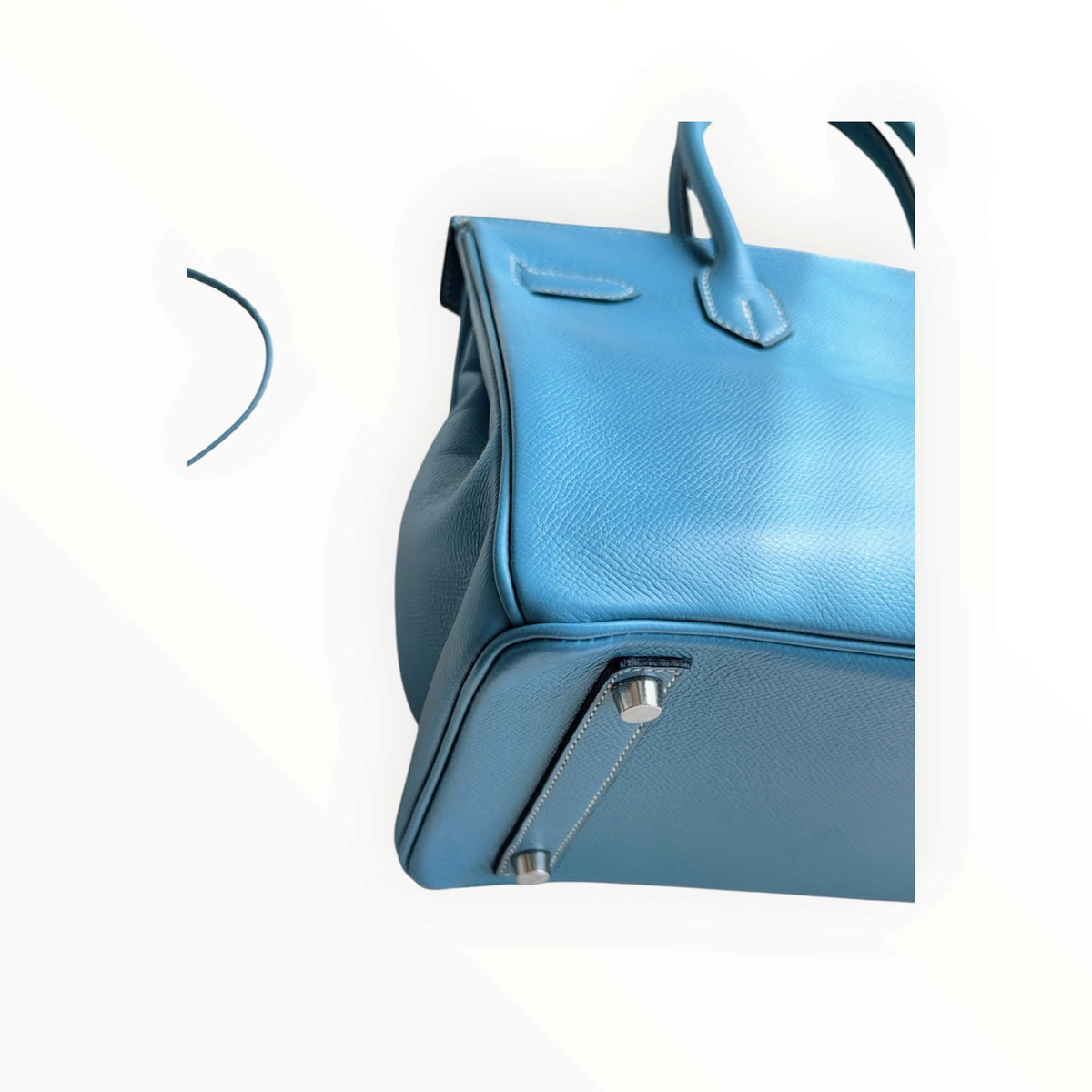 Hermès Birkin 30 Epsom Leather, Blue Jean, Silver Hardware, H Stamp