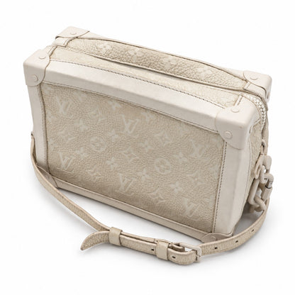 Louis Vuitton Monogram Taurillon Leather Soft Trunk Bag Gray SHW