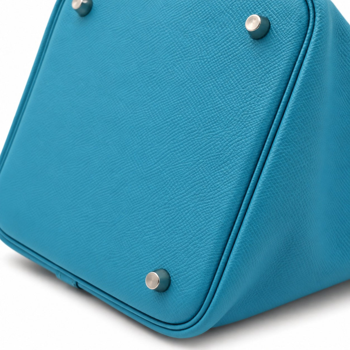 Hermès Leather Tressage de Cuir Picotin Lock 22 Bag Blue SHW