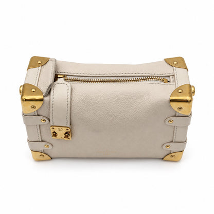 Louis Vuitton Grained Calfskin Side Trunk PM Chalk GHW