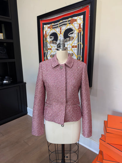 Gucci Pink Crystal GG Jacket